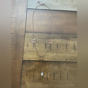 Rose gold over sterling silver .925 mom necklace.